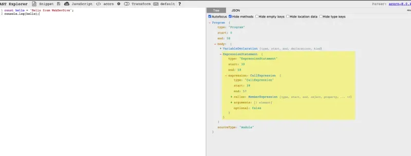 AST Explorer Example